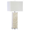 Daniel Seashell and Crystal LED Table Lamp, Cream, 30.5"