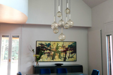 Lampadari custom in vetro di Murano per appartamento privato a Milano