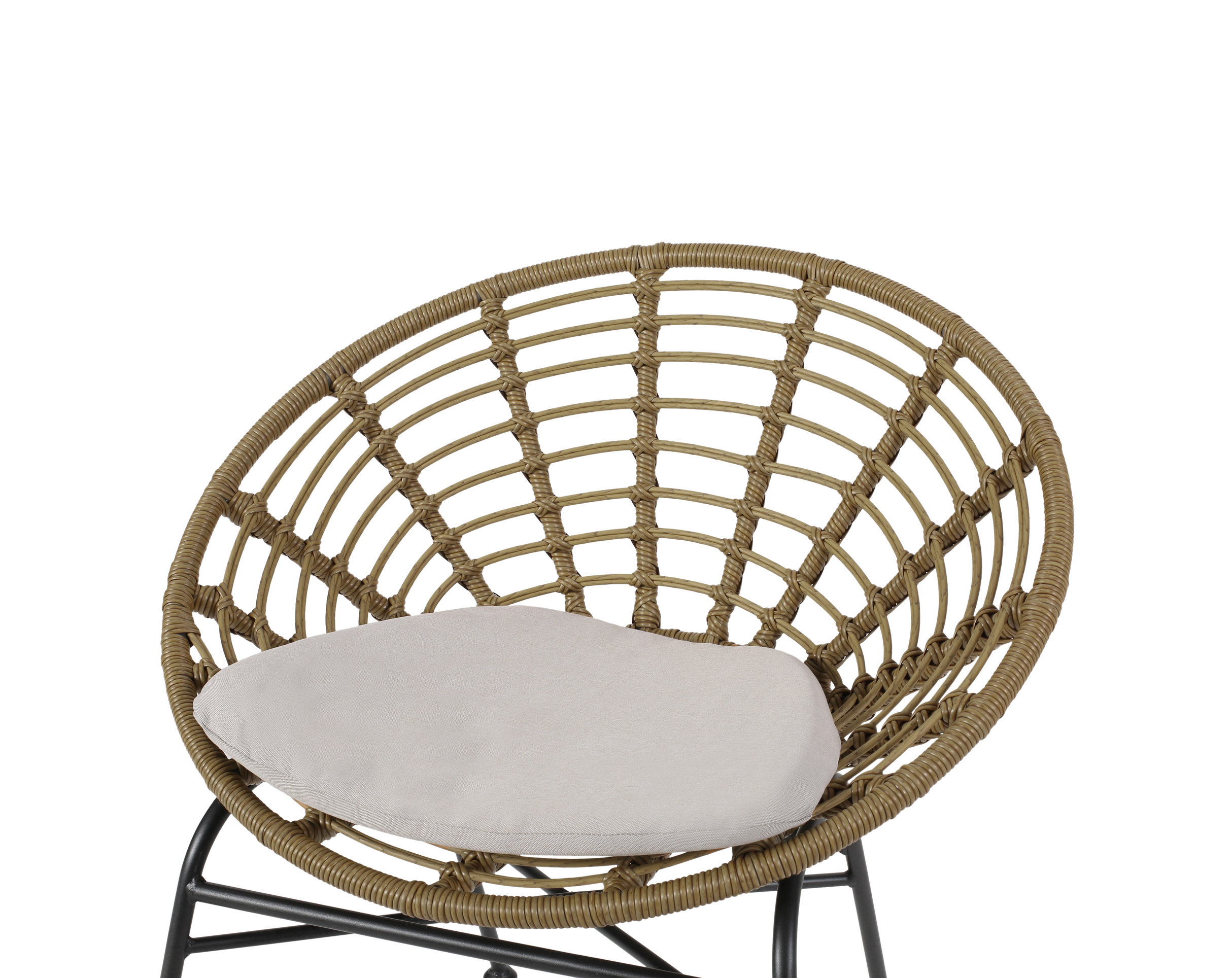 Mignon Outdoor 2 Seater Acacia Wood Chat Set, Light Brown/Beige/Natural Finish