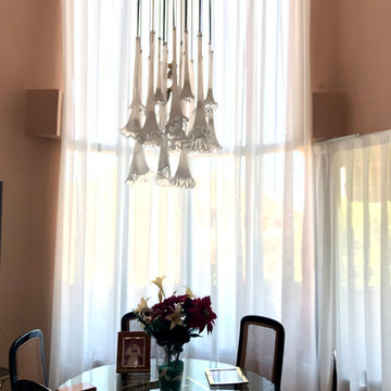 Cortinas confeccionadas a mano para salón