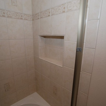 Kohler Devonshire Tub With Recessed Shampoo Shelf & Tall Shower Doors