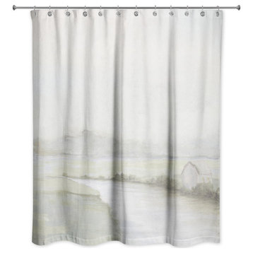 Foggy Calm Landscape 71"x74" Shower Curtain