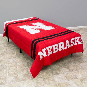 Nebraska Cornhuskers Reversible Big Logo Soft and Colorful Comforter, Twin
