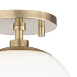 Mitzi by Hudson Valley Lighting - Stella Semi-Flush Mount, Finish: Aged Brass - We get it. Everyone deserves to enjoy the benefits of good design in their home - and now everyone can. Meet Mitzi. Inspired by the founder of Hudson Valley Lighting's grandmother, a painter and master antique-finder, Mitzi mixes classic with contemporary, sacrificing no quality along the way. Designed with thoughtful simplicity, each fixture embodies form and function in perfect harmony. Less clutter and more creativity, Mitzi is attainable high design.
