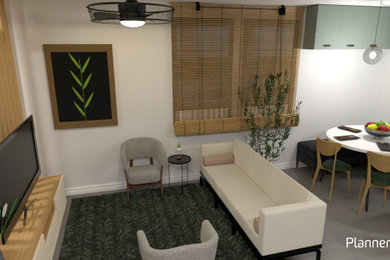 Example of a tuscan living room design in Jacksonville