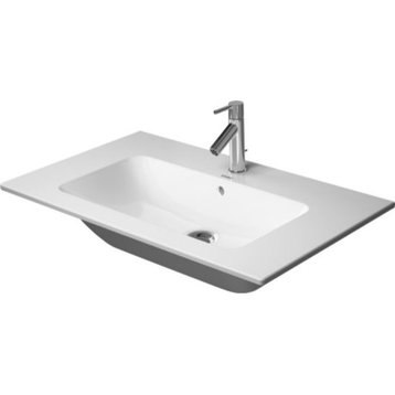 Duravit 2336830030 ME by Starck 32-5/8" Wall Mount Bathroom Sink with Overflow