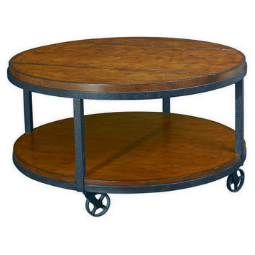 Hammary Baja Round Cocktail Table With Casters