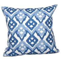 Hipster, Geometric Outdoor Pillow, Blue, 18"x18"