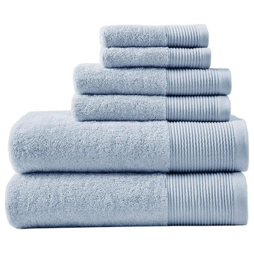 20% Tencel/Lyocel 75% Cotton 5% Silverbac 6pcs Towel Set Blue...