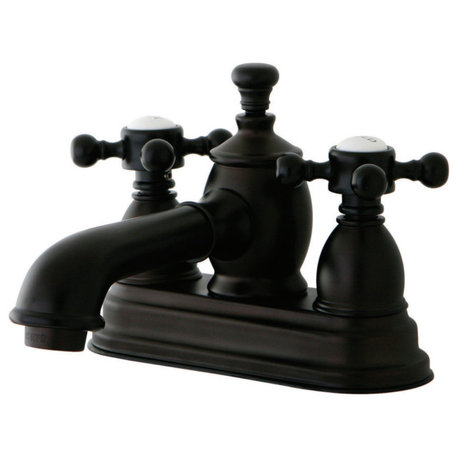 Kingston 4" Centerset Bathroom Faucet w/Brass Pop-Up, Oil Rubbed Bronze