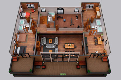 3D Floor Plan Design services for a shared house