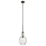 Kichler - Pendant 1-Light, Olde Bronze - Inspired by antique, vintage perfume bottles, this 1 light Riviera pendant in Olde Bronze is the perfect touch of retro design. Use alone or in clusters to make a decorative statement. The clear fluted glass removes easily for cleaning.