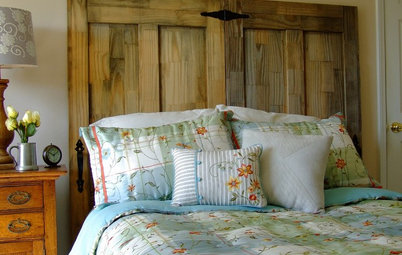 Make Your Own Rustic-Chic Headboard From Salvaged Doors