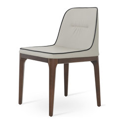 LONDON DINING WALNUT-LIGHT GREY - Dining Chairs