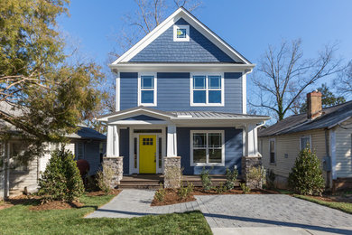 Inspiration for a craftsman exterior home remodel in Raleigh