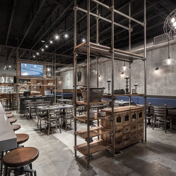 Miami Contemporary Industrial Pizza Restaurant Design