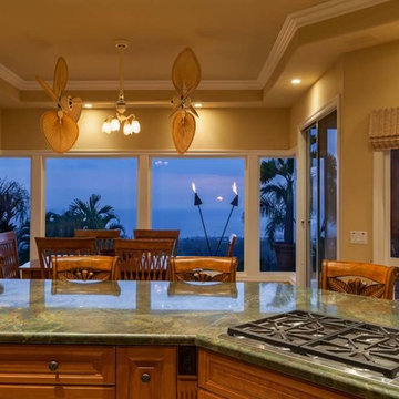 Gourmet kitchen with abundant natural light
