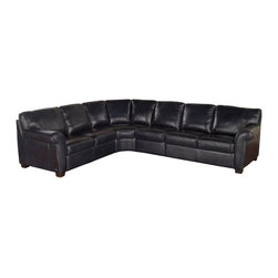 Natuzzi Editions Transitional Leather Sectional Sofa A121 - Sectional Sofas