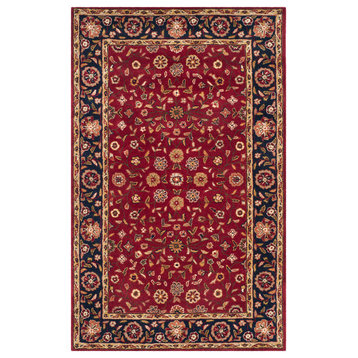 Safavieh Heritage Collection HG966 Rug, Red/Navy, 9'6" X 13'6"