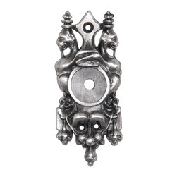 Inviting Home Inc. - Griffin Back Plates, Antique-Style Pewter - Door Levers