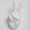 Interior Illusions Plus White Peace Hand Wall Mount, 8.5" Tall