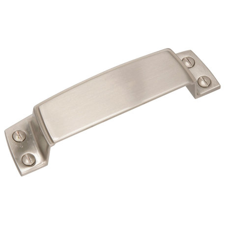 Highland Ridge 3-1/2" Center-to-Center Satin Nickel Cup Pull