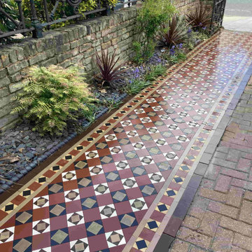 Damaged Victorian Tiled Pathway Fully Restored in Surbiton