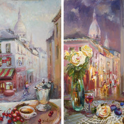 Диптих МОНМАРТР. УТРО.НОЧЬ - Paintings