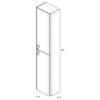 Modern Bath Wall Cabinet Model Concetto 8850 Elm Finish