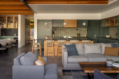Living room - contemporary living room idea in Seattle
