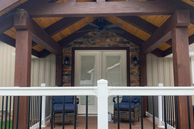 Example of a farmhouse dining room design in Other