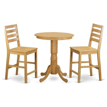 3-Piece Counter Height Set, Pub Table And 2 Counter Height Chairs