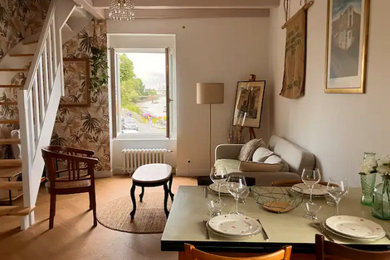 Inspiration pour un salon vintage.