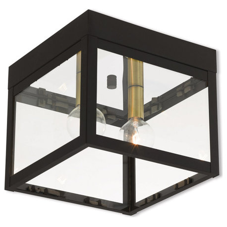 Nyack 2 Light Outdoor Ceiling Light, Bronze