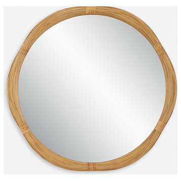 Salina Round Bamboo Mirror