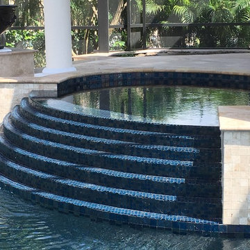 Gold Iridescent Steel Blue Pool and Spa
