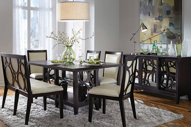 Kitchen/dining room combo - large kitchen/dining room combo idea in Philadelphia with beige walls