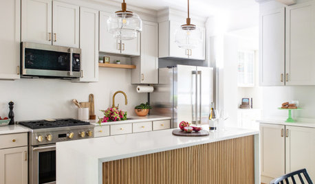 Refinished Cabinets Give a Row House Kitchen a Fresh Look