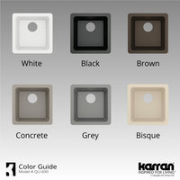 Karran Undermount Quartz Composite 17" Bar Single Bowl Sink, Brown