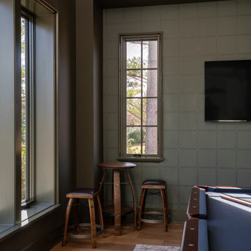 Raleigh NC Interior Design — Luxury Entertainment Suite with Home Bar & Theater