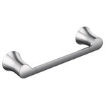 Moen - Moen Doux Hand Towel Bar, Chrome - A graceful arc and unique, soft-stream water flow, make Doux the perfect addition to any bathroom interior as it redefines modern in the language of great design. The D-shaped spout was carefully crafted to present the water in a flat, thin silky ribbon to continue the clean lines of the faucets smooth, wide form.