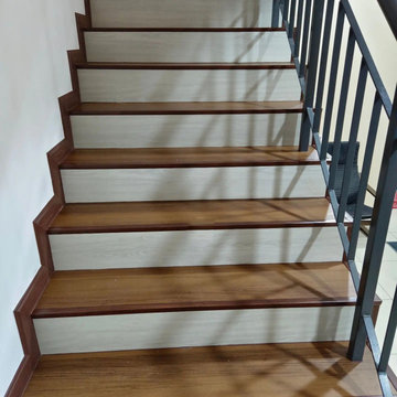 Staircase Vinyl Flooring Design DPA flat at Vasant Kunj Kalighat, Kolkata,