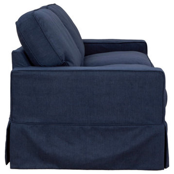 Sli-Pieceover Only For Box Cushion Track Arm Sofa, Navy Blue