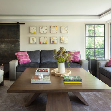 Modern Colonial Family Room- Allendale, New Jersey