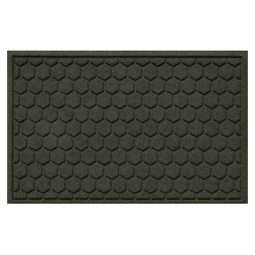 Aqua Shield 2'x3' Honeycomb Doormat, Charcoal