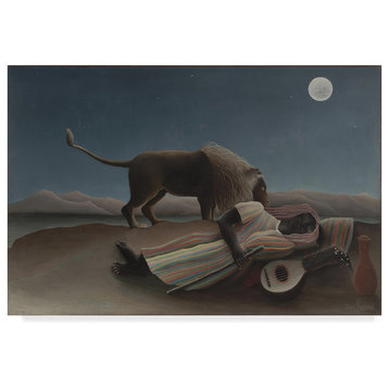Henri J.F. Le Douanier Rousseau 'The Sleeping Gypsy' Canvas Art, 32"x22"