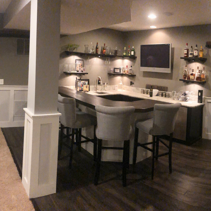 75 Home Bar with Floating Shelves - May, 2026