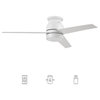 Carro 52'' Indoor Ceiling Fan with Light Wall Control and Remote by Wifi App, White
