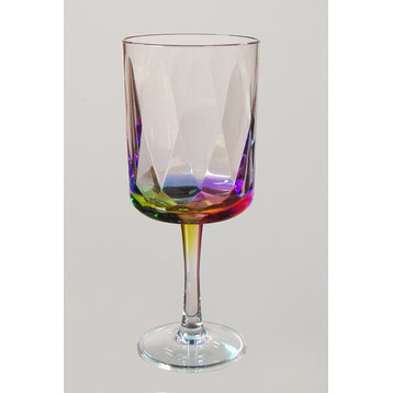 Rainbow Wine Glasses, Set of 4