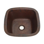 15" Medium Size Square Copper Bar Or Prep Sink